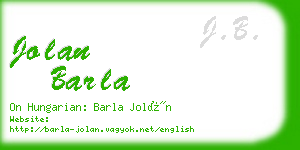 jolan barla business card